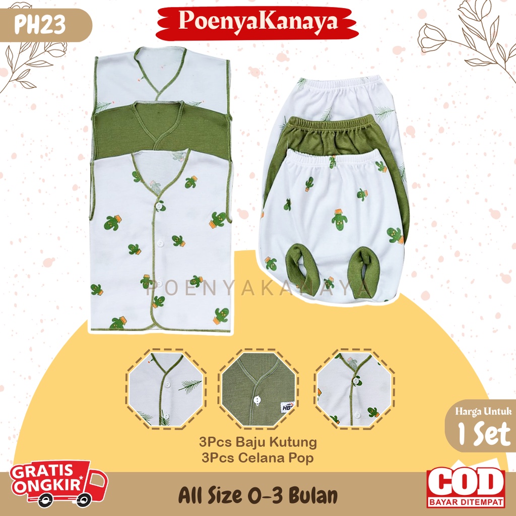 Paket 18pcs Setelan Baju Bayi Celana Bayi Baru Lahir Gift Set Baby Seri OLIVE HBc PH23