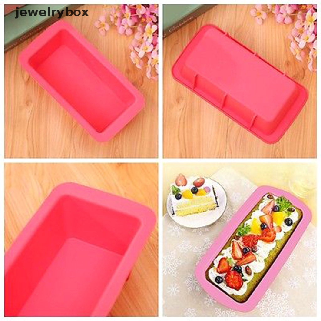 [jewelrybox] Persegi Panjang Silikon Non Stick Bread Loaf Cetakan Kue Bakeware Baking Pan Cetakan Oven  Butik