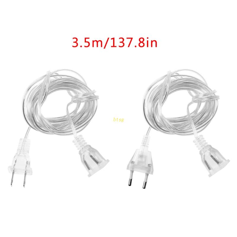 Btsg 3.5m 100W EU US Plug AC Kabel Listrik 2cabang Kabel Listrik Pengganti Kabel Power