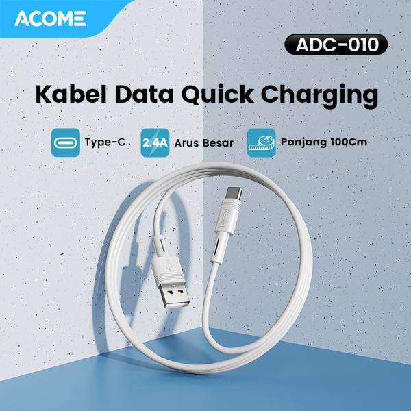 Acome ADC010 Data Cable Type C Fast Charging 2.4A 100cm - Garansi Resmi 1 Tahun