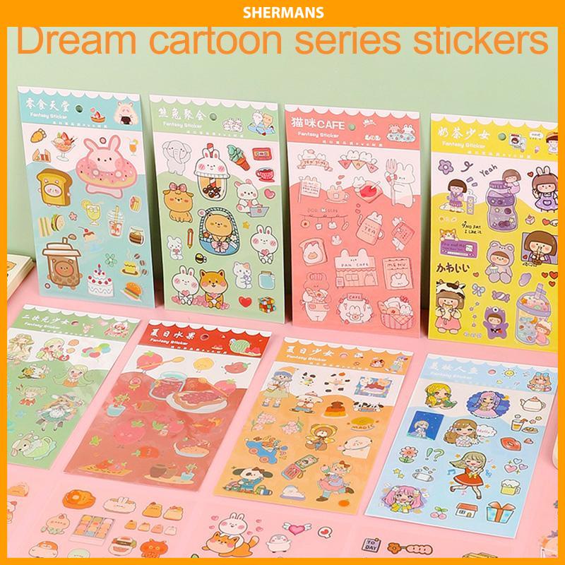 

[Ready Stock❤️]6pc Stiker Cute Cartun Lucu Food Pet Diy Diary Jurnal Palnner Deco Hias sherman