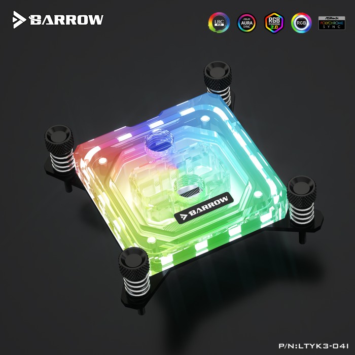 BARROW LTYK3-04I ARGB CPU Block (Intel LGA115X / 1200 / 1700) Black