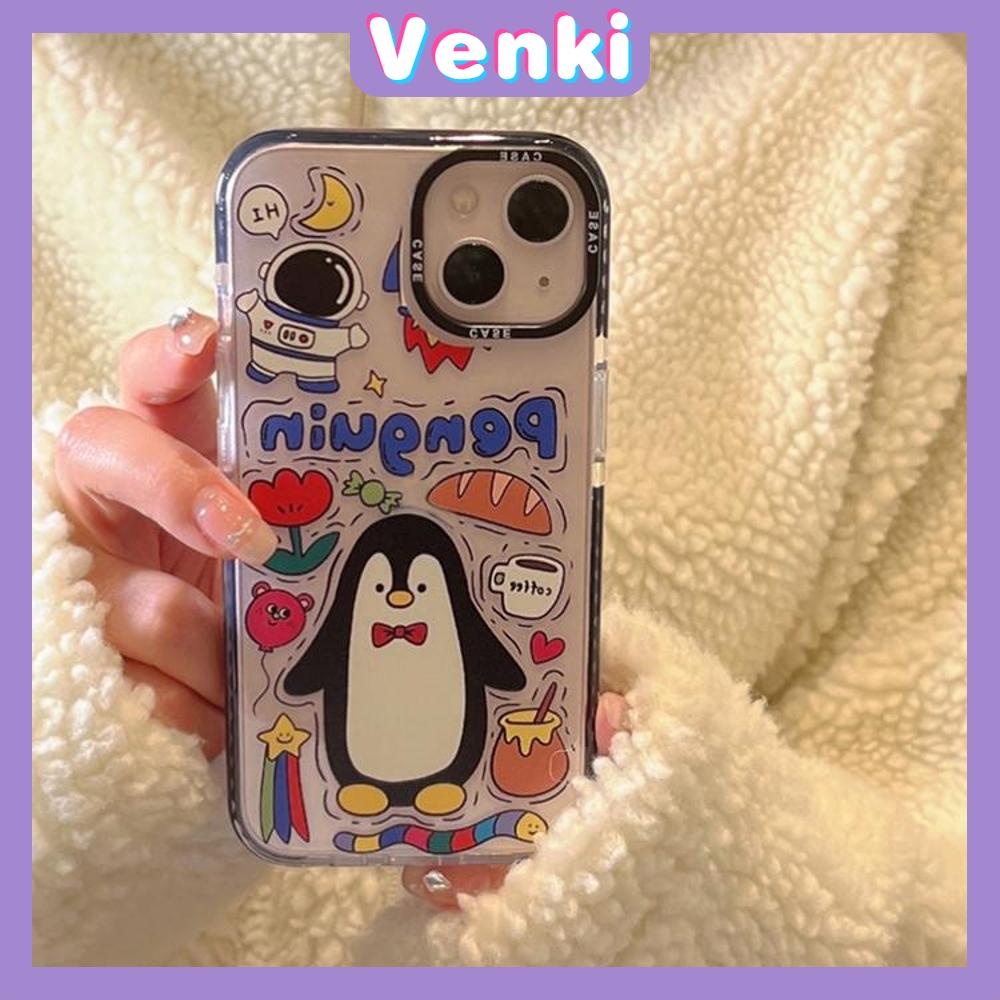 Case iPhone 11 Thicken Soft Silicone Big Hole Case Cute Cartoon Penguin Camera Protection Shockproof Back Cover Compatible for iPhone 14 13 12 11 Pro Max 7 8 Plus X XR XS