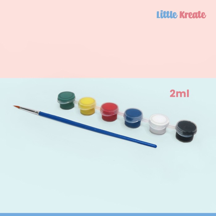 

DISKON WARNA/ Set Acrylic Paint - Set Cat Akrilik / Kuas Lukis Gambar - 2ml x 6warna(A)