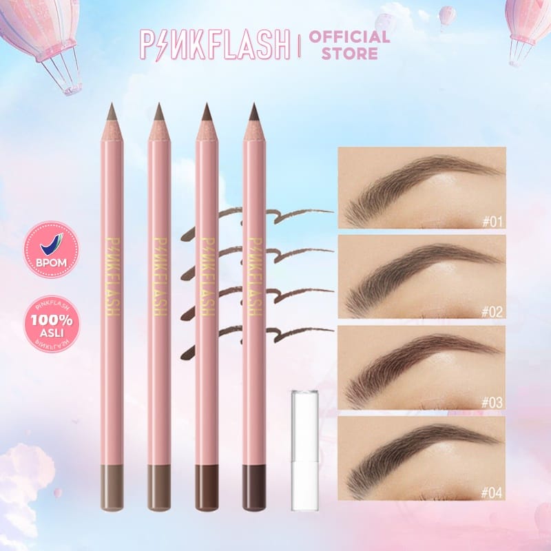 [BPOM&amp;ORI] PINKFLASH PF-E02 WATERPROOF EYEBROW PENCIL