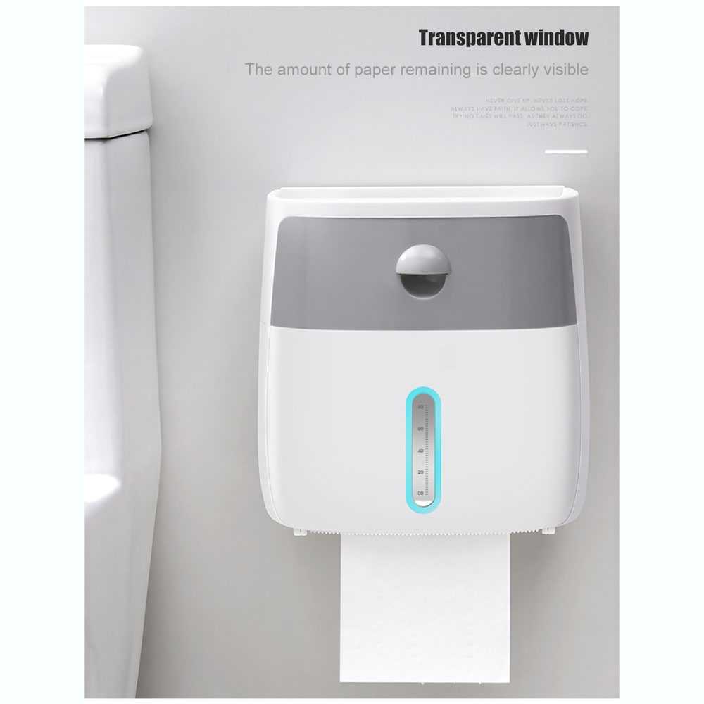 (BISA COD) FTIHSHP Ecoco Kotak Tisu Storage Toilet Paper Box Dispenser Double Layer - E1804