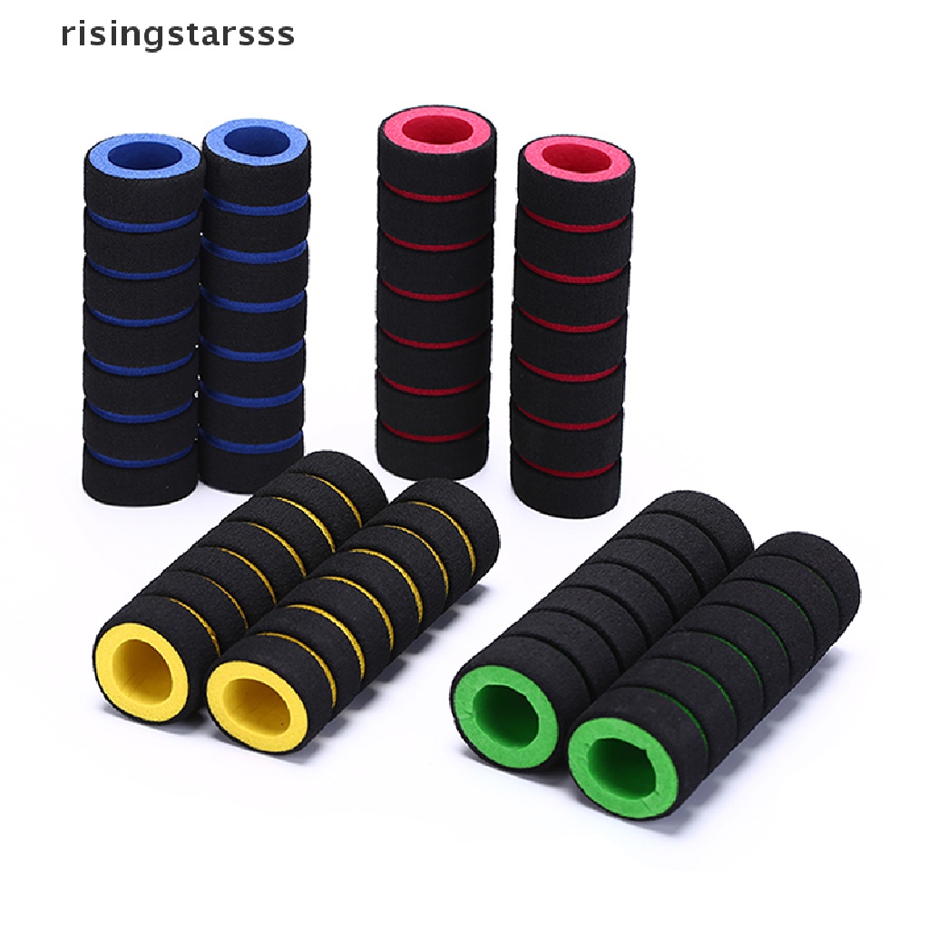 Rsid Span-new 2Pcs Bike Racing Sepeda Motor Handle Bar Busa Spons Grip Cover Nonslip Jelly