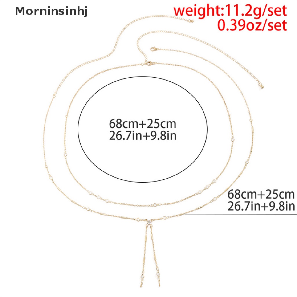 Mornin Multi Layer Rantai Pinggang Tipis Wanita Panjang Rumbai Tubuh Rantai Perhiasan Pantai Seksi id