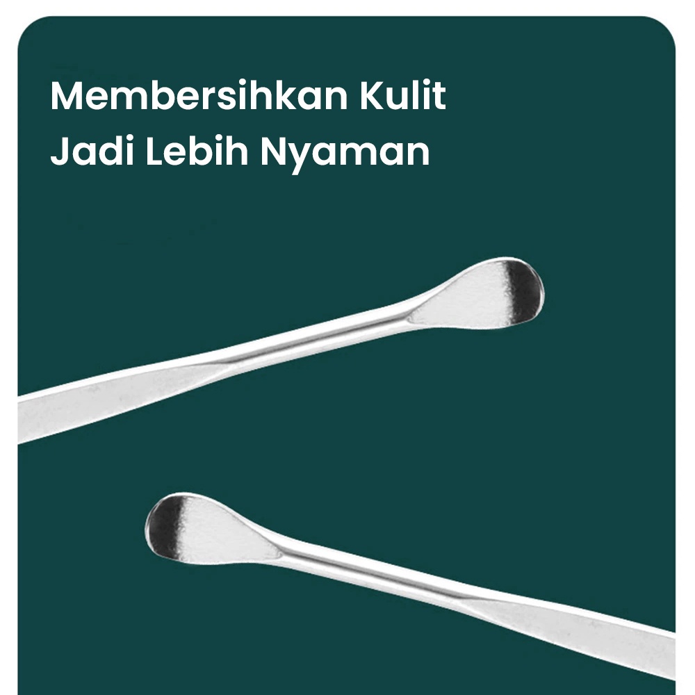 paket korek kuping isi 4 + kuas ear pick tool set 5in1 alat pembersih telinga stainless isi 5 korek kuping isi 5