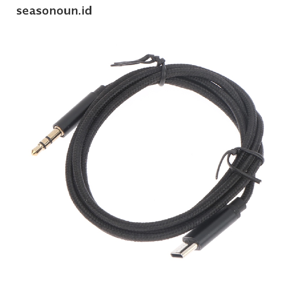 Seasonoun Usb Type C To 3.5mm Aux Audio Cable Headset Speaker Headphone Jack Adapter Mobil Aux Untuk Huawei Xiaomi Oppo Vivo.