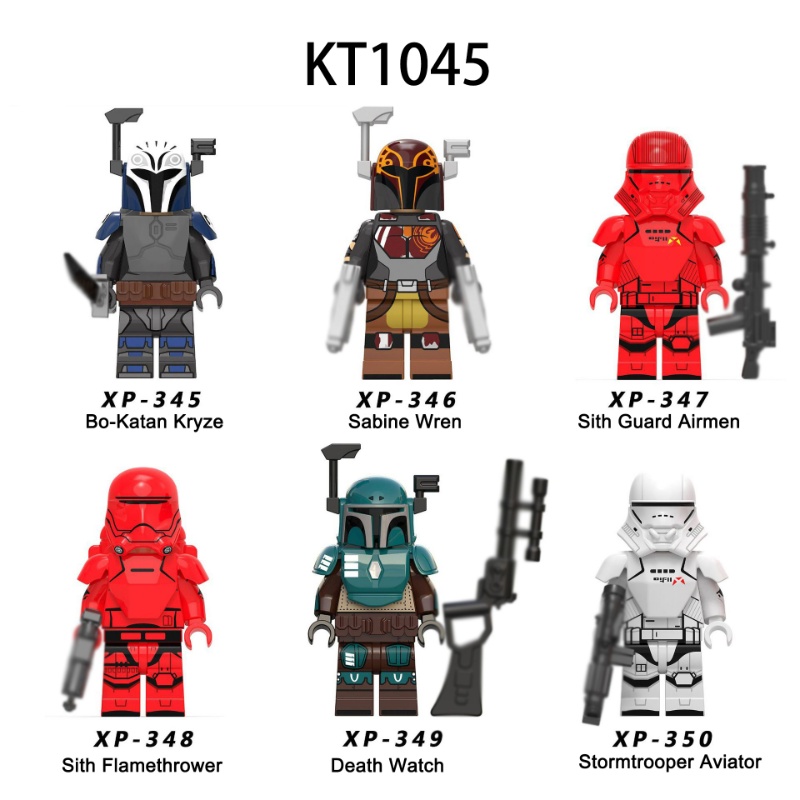 Star Wars Minifigures Sith Flamethrower Death Watch Stormtrooper Team Phalanx Aviator Bo-Katan Angka Mini