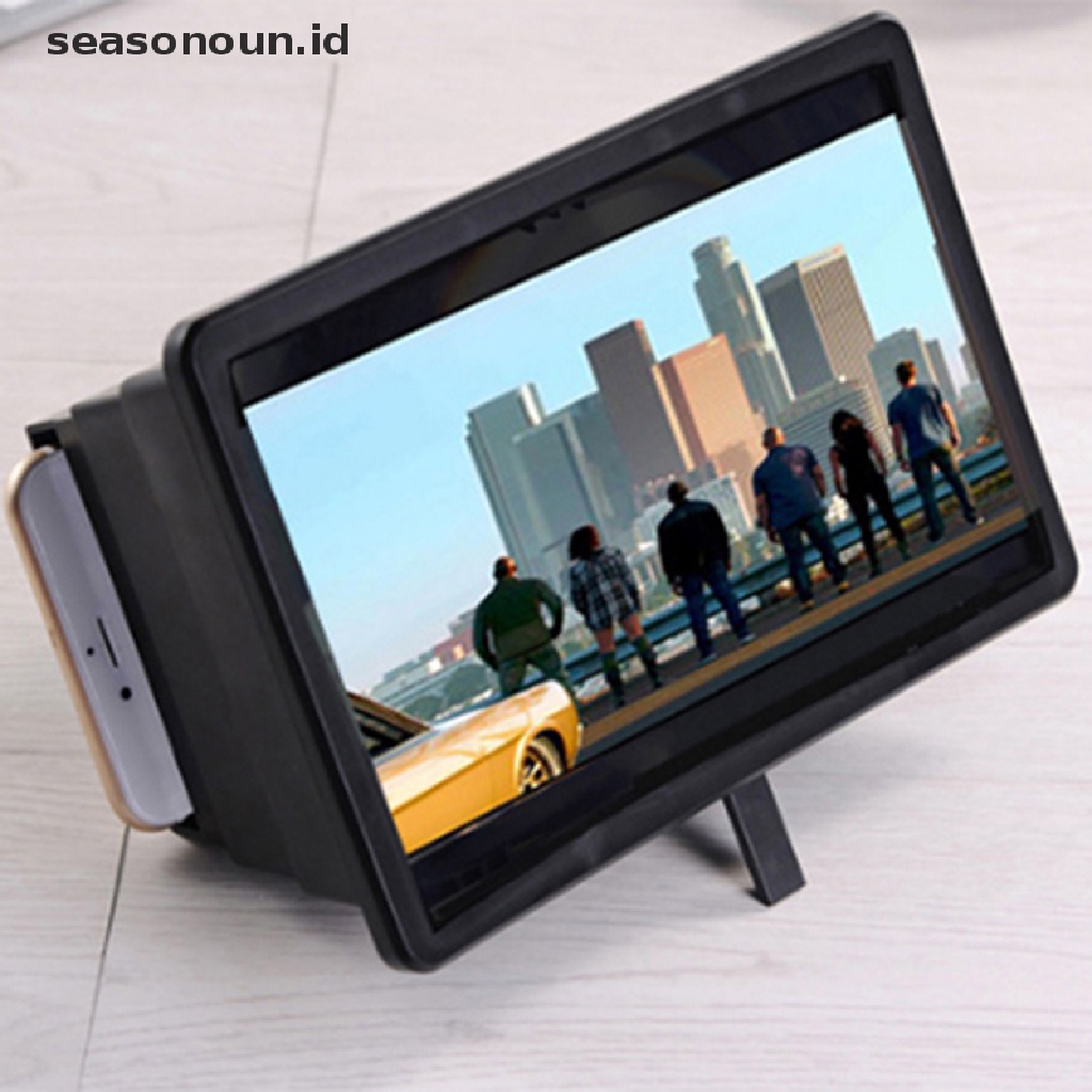 Seasonoun Universal Portable 3D Video Pembesar Smartphone Layar Pembesar Amplifier8.2inch  .