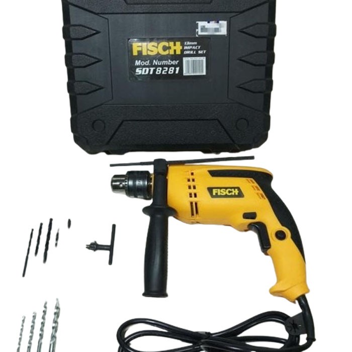 Fisch Impact Drill 13mm Set Koper Bor 650W SDT8281