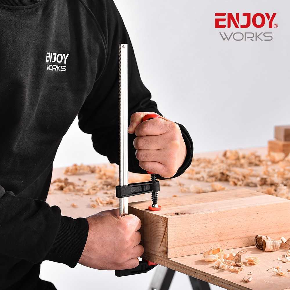 (BISA COD) FTIHSHP ENJOYWORKS Penjepit Kayu F Clamp Handle-C Woodworking Clamp Carpentry - ECF405