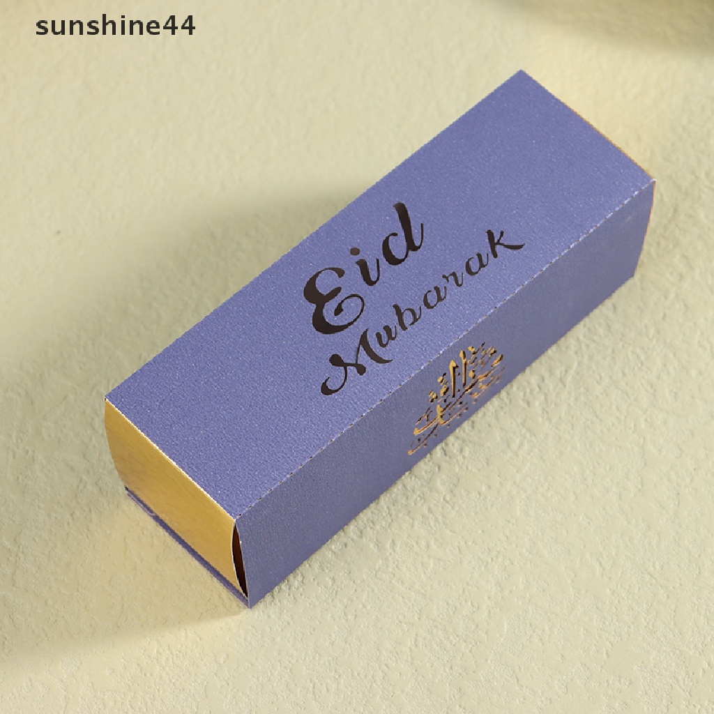 Sunshine 10Pcs EID Mubarak Gift Box Ramadhan Kareem Dragee Candy Cookie Packing Kotak ID
