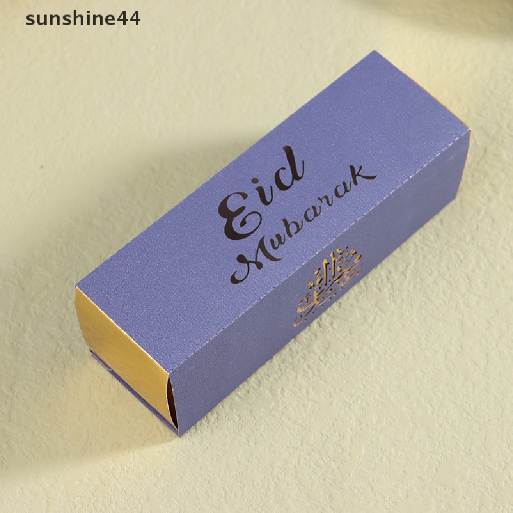 Sunshine 10Pcs EID Mubarak Gift Box Ramadhan Kareem Dragee Candy Cookie Packing Kotak ID