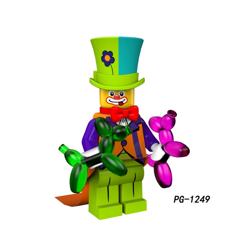 Kembang Api Taman Hiburan Sirkus Minifigures Boy Clown Cactus Girl Unicorn Spider Boy Catwoman Blok Bangunan Mainan