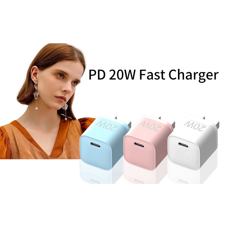 20w PD Fast Charging Untuk iPhone Hp Power Adapter Tipe C Quick Charger Dinding