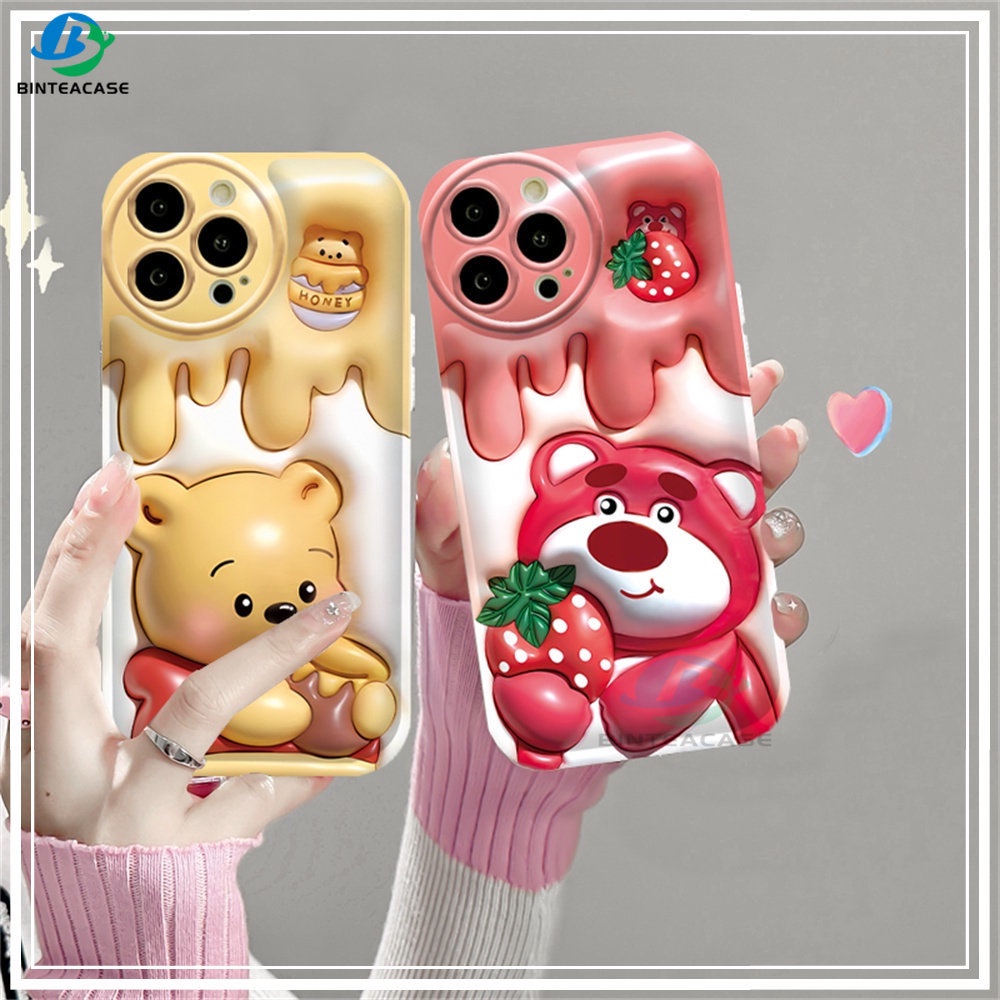 Casing hp Realme 10 C15 C12 C25S C11 C20 realme5 5i 6i C3 8i C21Y C25Y Winnie The Pooh Dan Manyo Silikon Airbag Case Binteacase