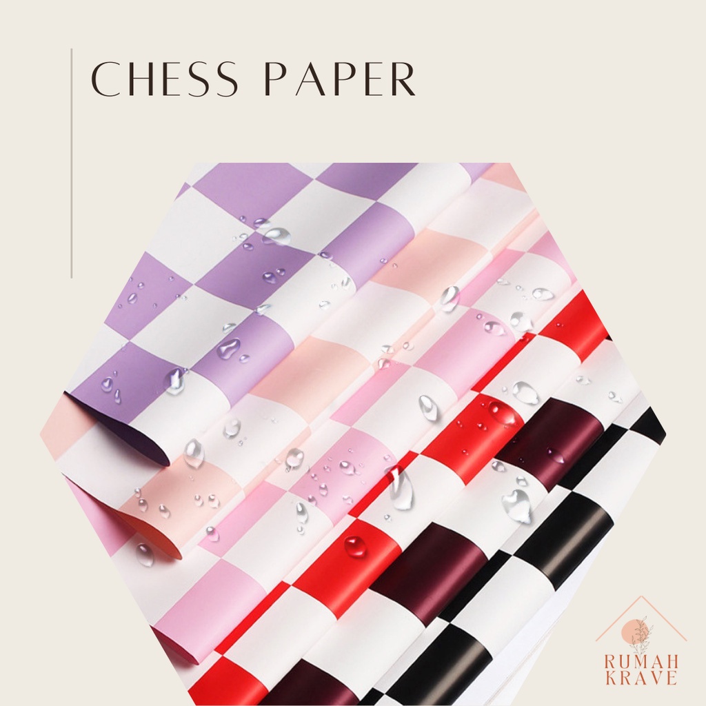 

RUMAH KRAVE - Chess Wrapping Cellophane Paper Kertas Buket Bunga Kado