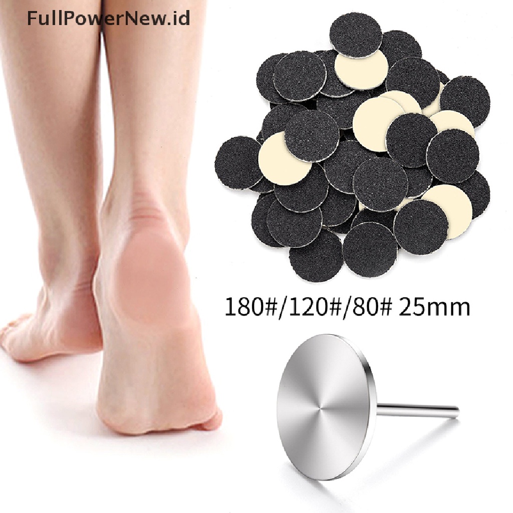 Power 50Pcs Diameter 25mm Foot Rasp Foot Files Kaki Amplas Lembaran Pedicure Tools ID