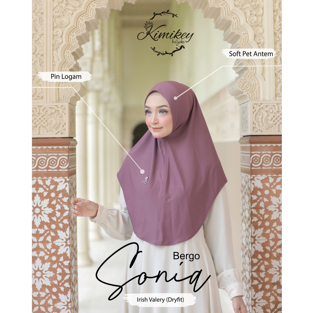 Jilbab Instan Sonia Soft Pad Jersey Valery Dry-Fit ByKimikey