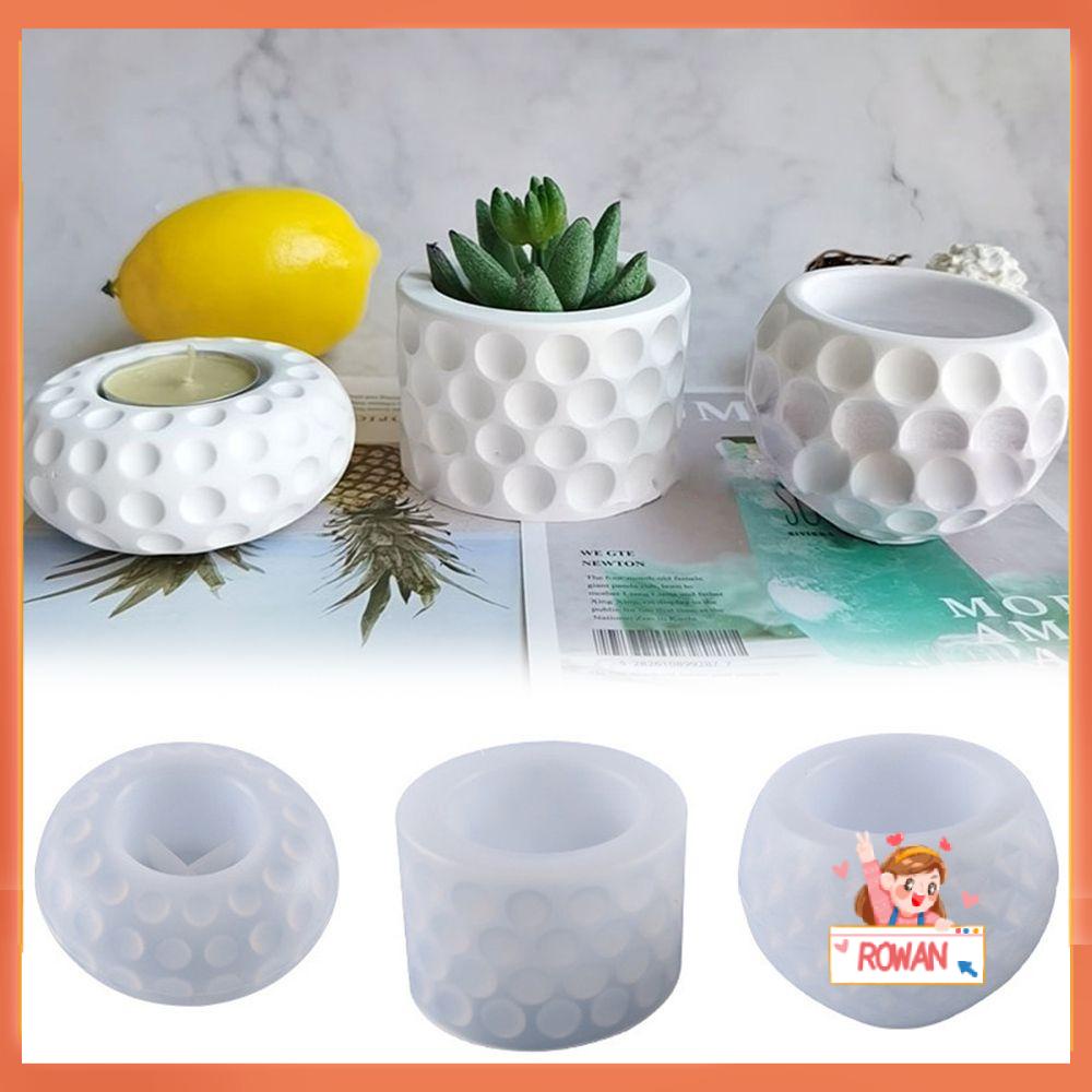 R-flower Crystal Resin Tray Cetakan Penyimpanan DIY Membuat Perhiasan Alat Casting Pot Bunga Gelas Lilin Succulent Flower Pot