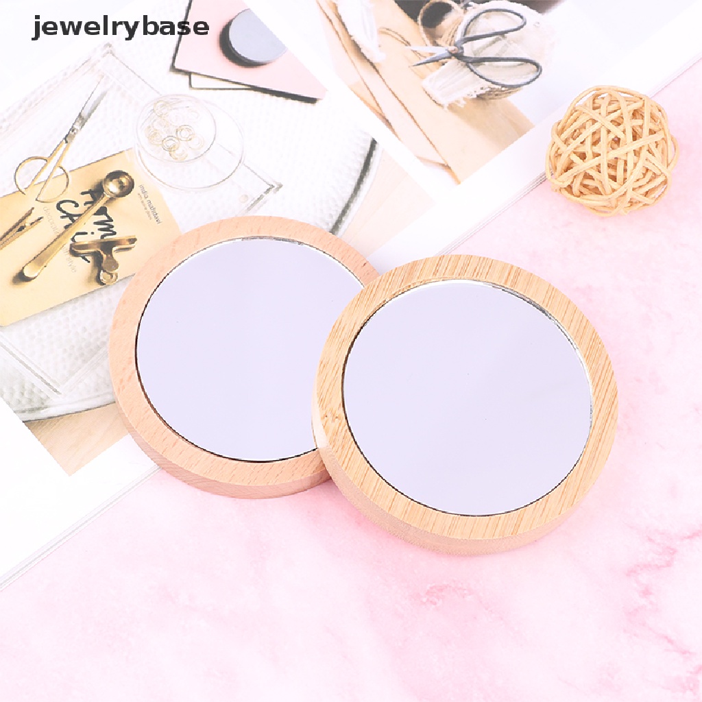 [jewelrybase] Cermin Rias Kecil Portable Bulat Cermin Kosmetik Lingkaran Pocket Mirror Boutique