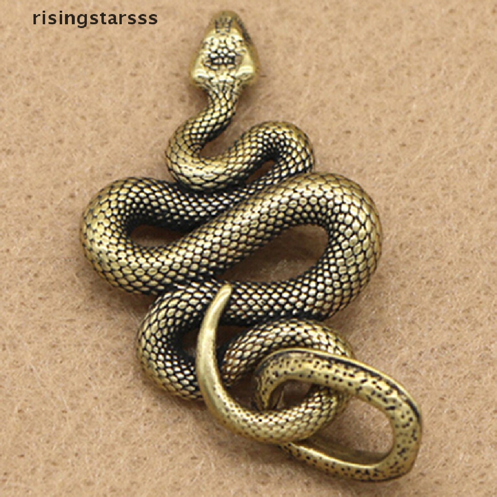 Rsid Span-new 1pc Kuningan Snake Key Ring Boa Gantungan Kunci Outdoor Aksesoris Kecil Mobil Gantung Jelly