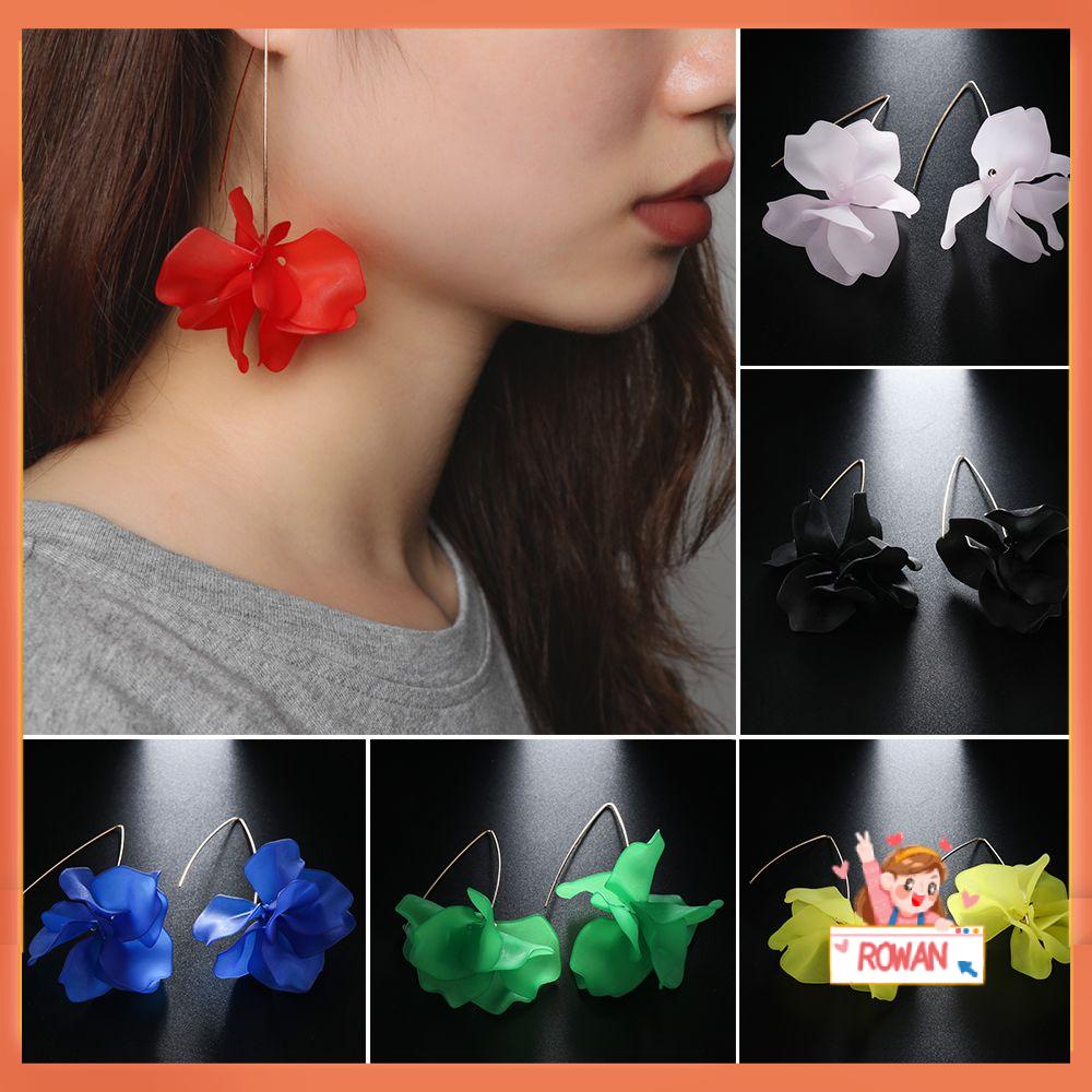 R-flower Flower Anting Vintage Panjang Drop Bohemia Handmade Kait