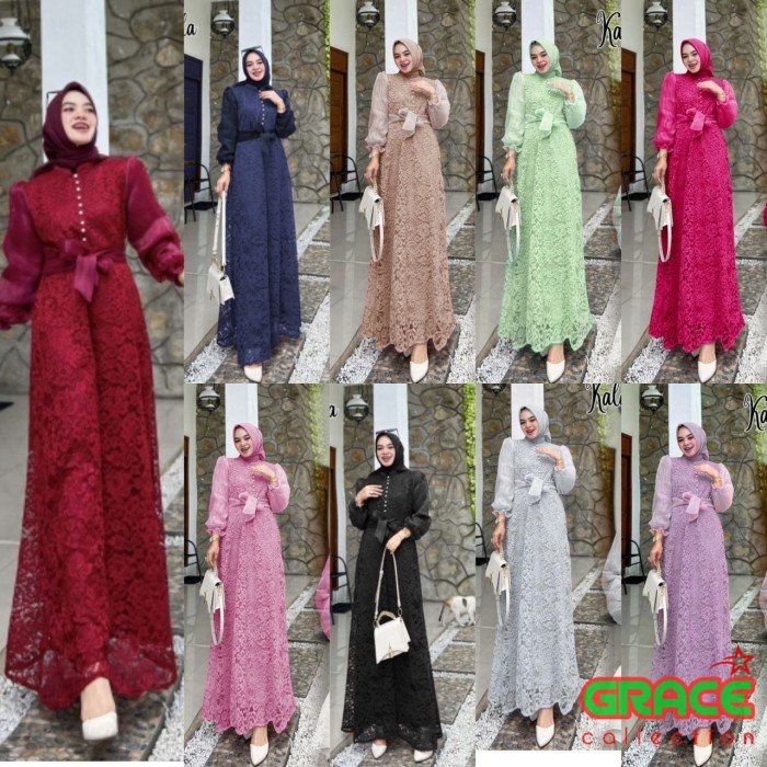 GAMIS PESTA AYLA | MAXI DRESS LEBARAN WANITA MUSLIMAH | GAMIS SYARI MUSLIMAH MT14