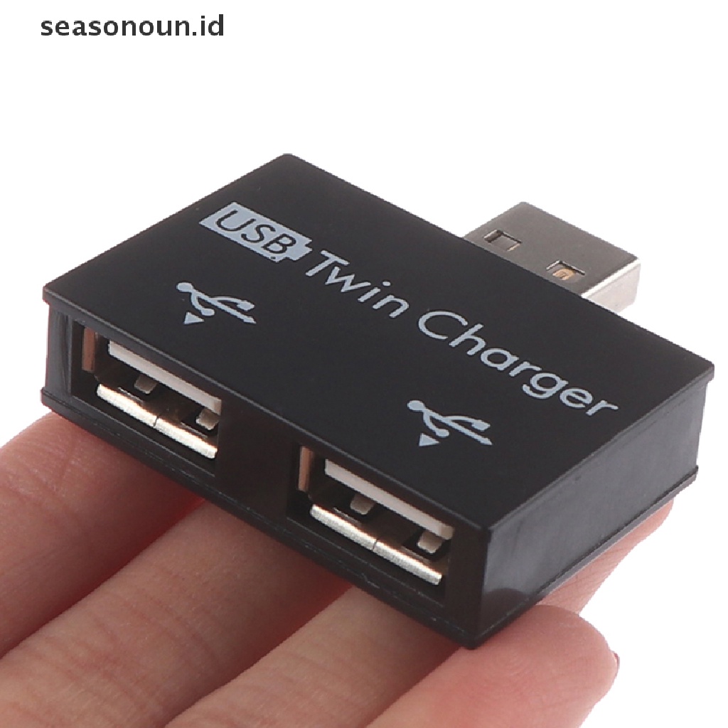 Seasonoun Eksternal 2port USB Splitter USB HUB Micro USB Power port Adaptor Multi port  .