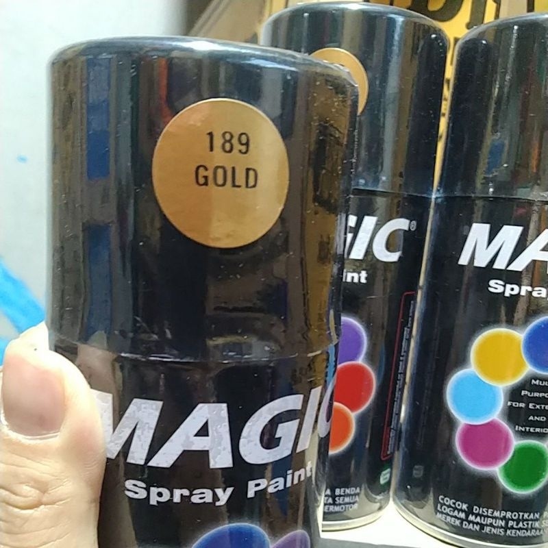 cat semprot pilok pilox magic spray paint magic gold 189 300cc gold emas