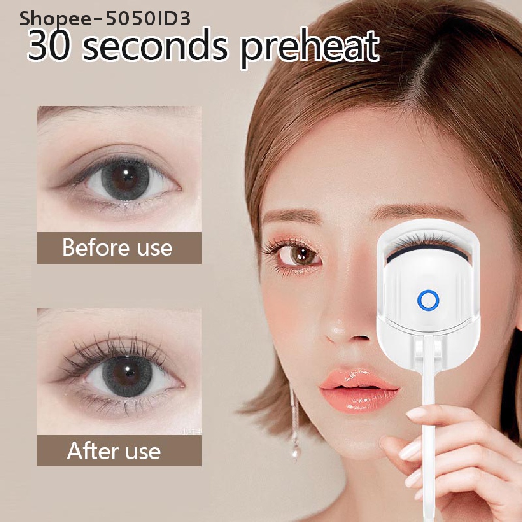 [HOT] Heated Eyelashes Curler USB Rechargeable Pengeriting Bulu Mata Elektrik Portable [ID]