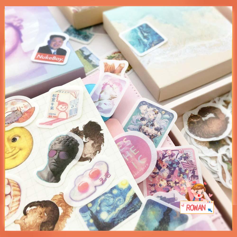 R-bunga 200lembar/Box Kertas Stiker Stuedents Kado Scrapbook DIY Craft Diary Label