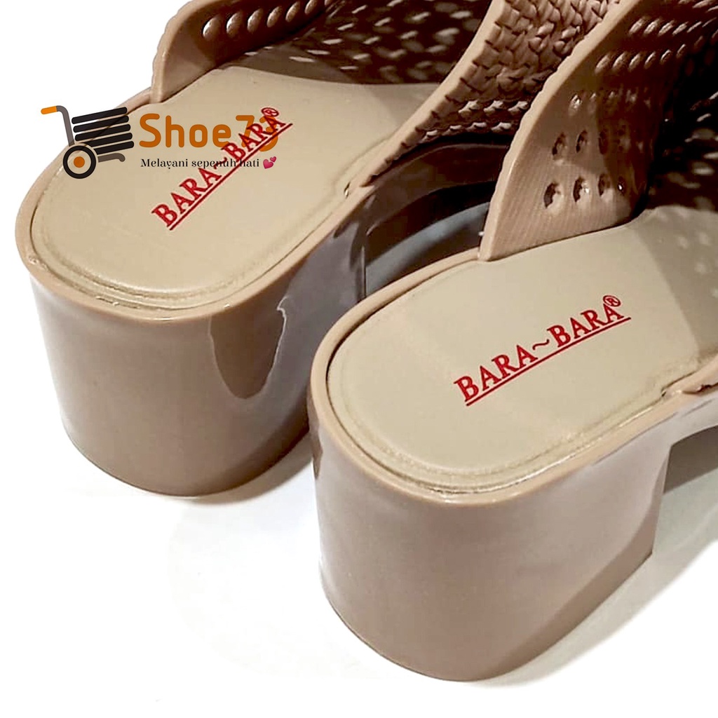 BARA BARA BBJD 608 - KHT ORIGINAL | Sandal selop wedges jelly wanita | Sendal kokop impor