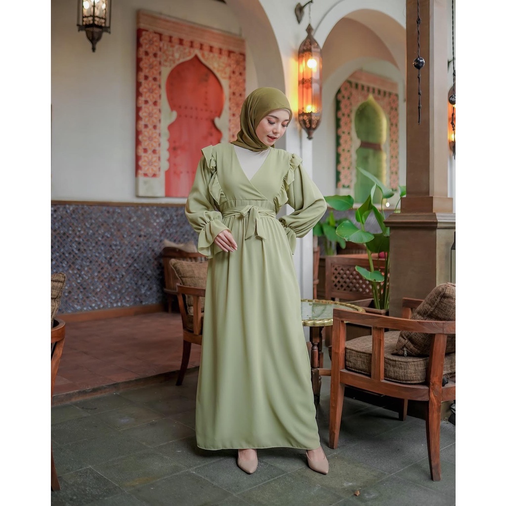Gamis Arum Dress | Fashion Wanita Muslim | Gamis Wanita Kekinian | OOTD Remaja Kekinian | Gamis Leng