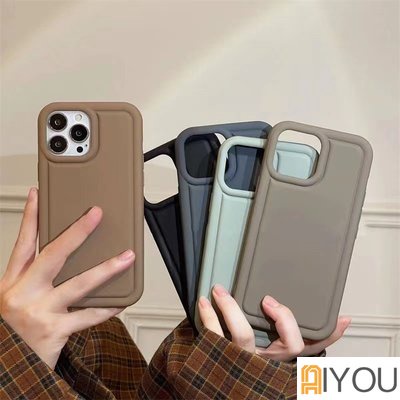 IPHONE Soft Case Silikon anti-drop Ungu Sederhana Baru Kompatibel Dengan Iphone11 12 13 14 Pro Max14 Plus X XR Xs Max 7 8 Case Shockproof Cover