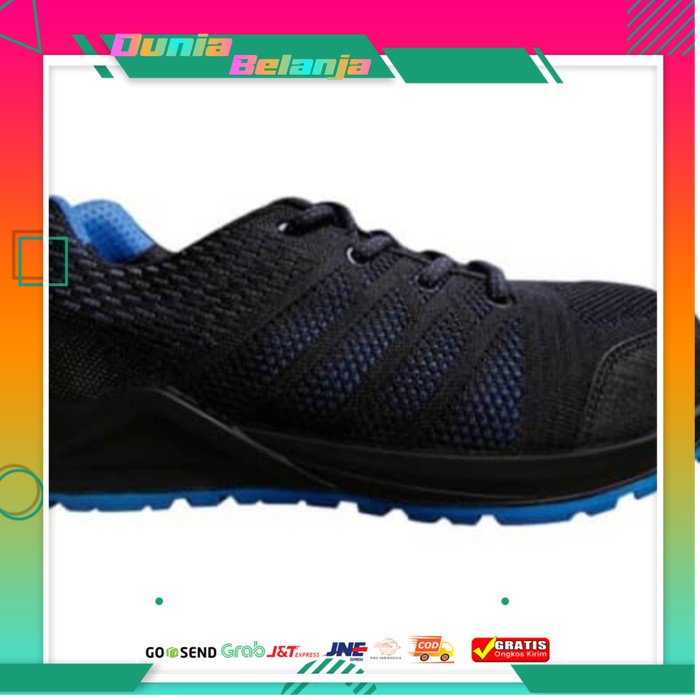 Krisbow Sepatu Pengaman Auxo - Hitam/biru safety shoes - 44 - 44