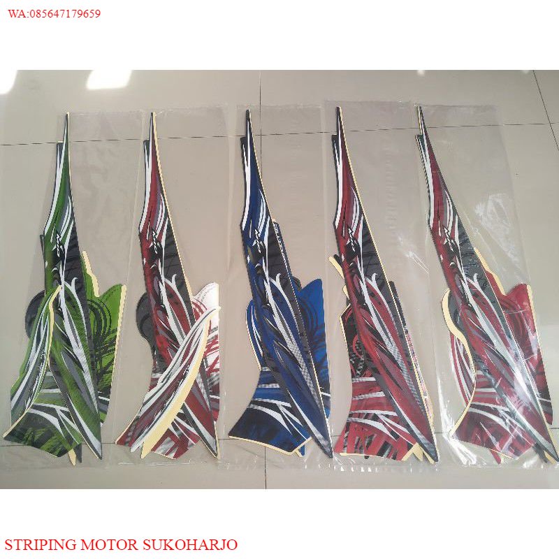 (ORI) Striping Stiker lis les Body Motor MIO SOUL karbu 2009 standar