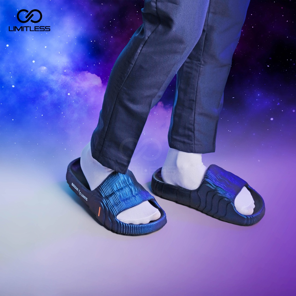 Sendal Slide Pria Space Aurora Anti Slip Kekinian Premium Extralight Phylon Sandal Slip On Cowok Keren Casual Terbaru 2023