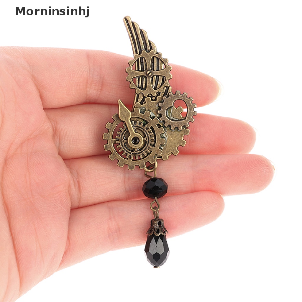 Mornin Steampunk Gears Wing Bros Retro Punk Gothic Dada Pin Untuk Wanita Man id