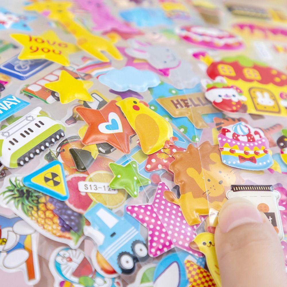 [Elegan] 3d Gelembung Busa Stiker Kawaii Acak DIY Scrapbook Tangan Akun Tk Buah Sayuran Phone Case Stiker Hias