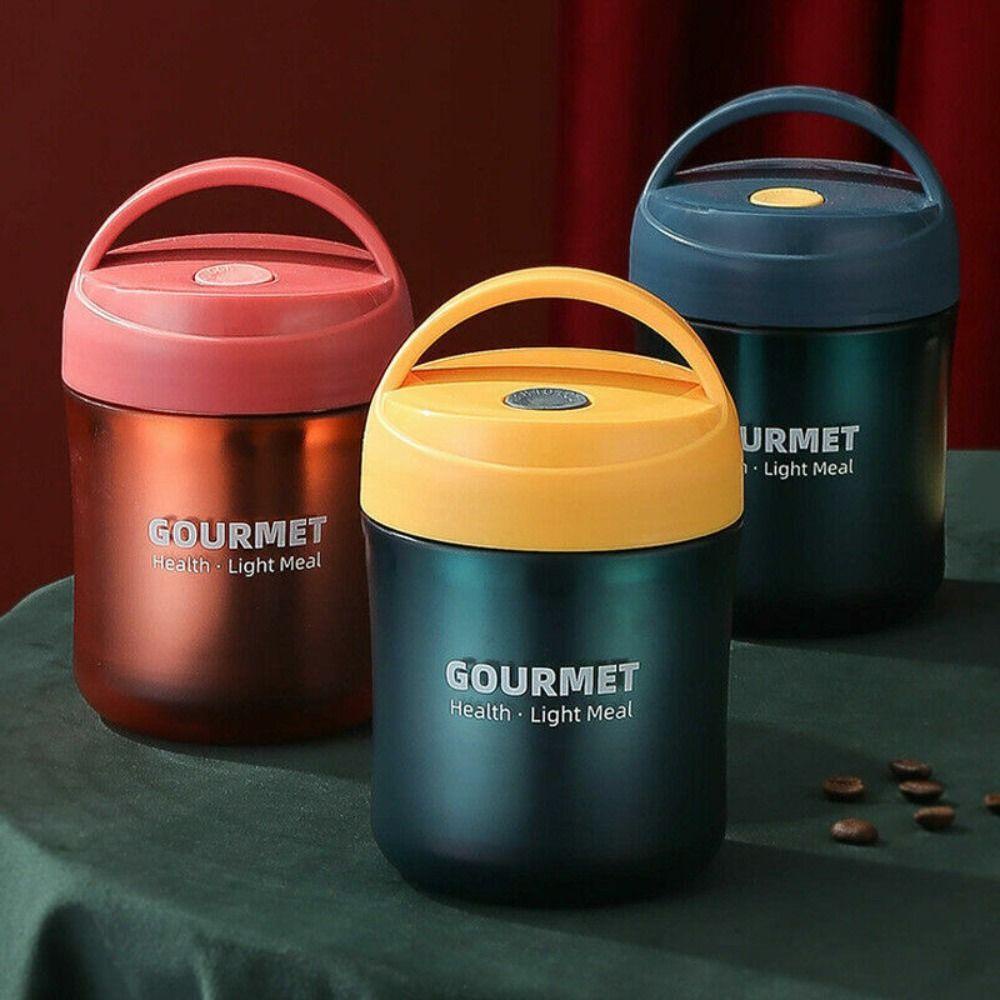 Solighter Vacuum Insulated Soup Jar Rumah Dengan Pegangan Sup Alat Panas Breakfast Storage Cup