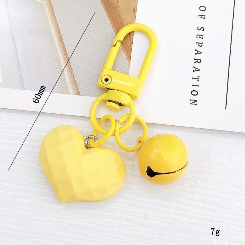 Ins 3D Multifaced Love Heart Warna Solid Telepon Bluetooth Earphone DIY Aksesoris Untuk iPhone Android OPPO VIVO Huawei Xiaomi Redmi Samsung Universal Gantungan Kunci