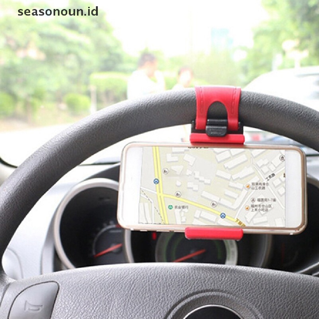 Seasonoun New Car Phone Holder Steering Wheel Phone Holder Universal Dudukan Gesper.