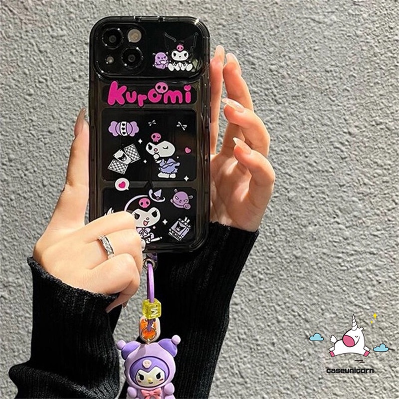 IPHONE Kartun Mickey Minnie Mouse Kompatibel Untuk Iphone11 7 8 Plus XR 14 13 12 11 Pro MAX X XS MAX SE 2020 Kuromi Lucu Shockproof Creative Flip Make Up Mirror Soft TPU Case