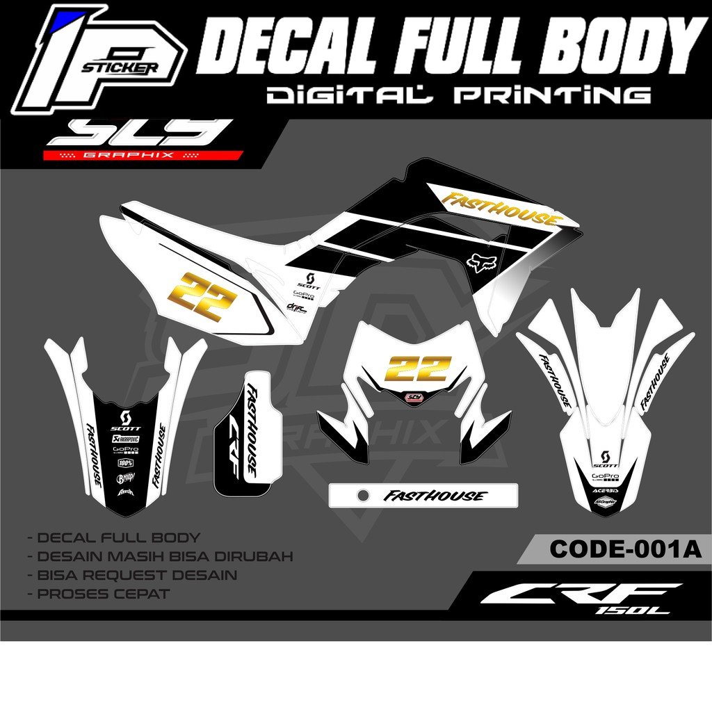 DECAL CRF FASTHOUSE SIMPEL FULL BODY