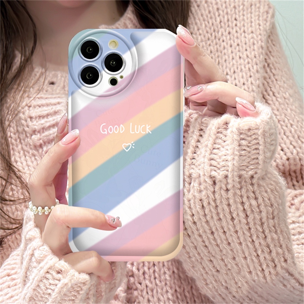 Case Realme 10 C15 C12 C25S C11 C20 realme5 5i 6i C3 8i C21Y C25Y Rainbows Care Bears Bantal Udara TPU Phone Cover