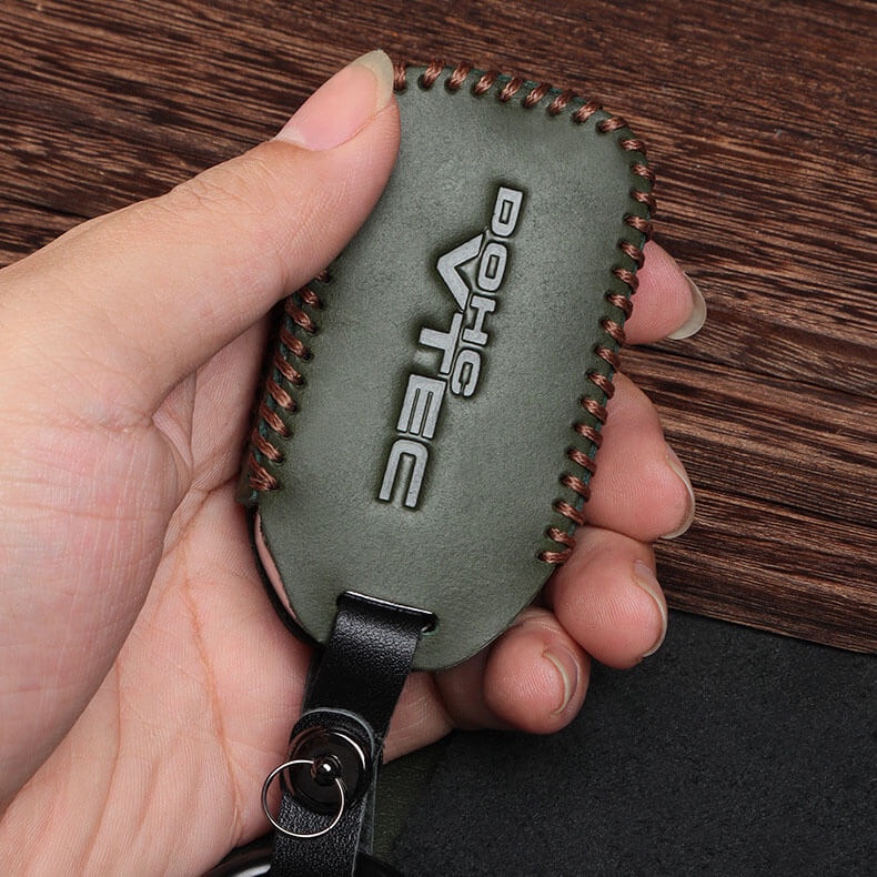 [Tersedia] Cover Case Kunci Mobil Honda Civic Kulit Sapi Untuk Honda Civic CRV HRV BRV City Accord 2014sampai2022 Smart Keyless Remote Fob Cover